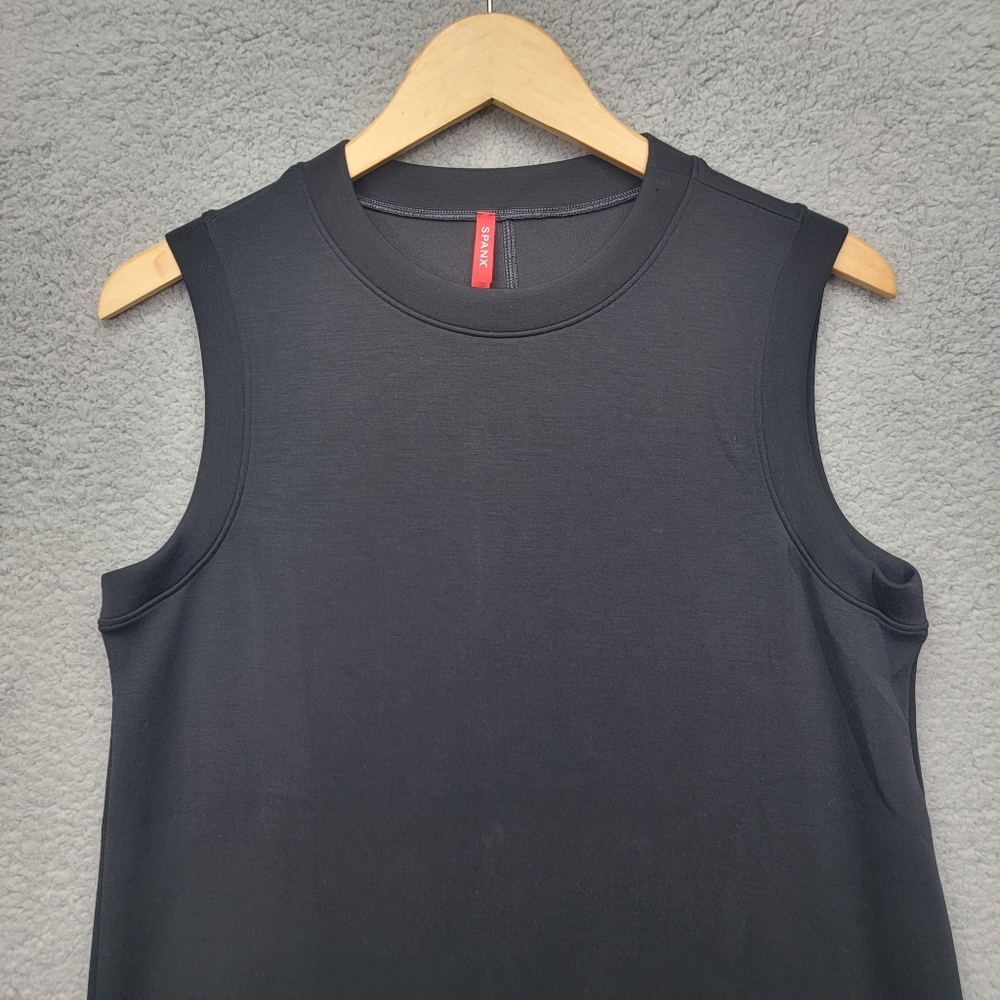 Spanx Air Essentials Tunic Tank Top Blouse  Very Black Women's Size M. Pre-owned - Picture 5 of 11
